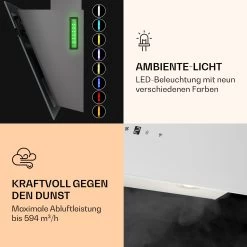 Alina 90 Smart Dunstabzugshaube 90cm 594m³/h LED Ambiente Glasfront -Küchengeräte Verkäufe 10040233 de 0005 logo