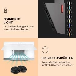 Aurora 90 Smart Dunstabzugshaube 550 M³/h 90cm Kopffrei Ambiente-Licht EEC A++ -Küchengeräte Verkäufe 10040237 de 0005 logo