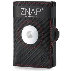 ZNAP Airtag Wallet 12 Karten Münzfach 9x1,8x6 Cm (BxHxT) RFID-Schutz