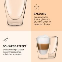 DUOS Doppelwandiges Glas | Thermoglas | 310 Ml | Trinkglas | Espressoglas, Teeglas, Shotglas | Für Heiße Und Kalte Getränke | Borosilikatglas| Hitze- Und Kältebeständig | Handgemacht | Spülmaschinenfest | Schwebe-Effekt 12 DUOS Doppelwandiges Glas | Thermoglas | 310 Ml | Trinkglas | Espressoglas, Teeglas, Shotglas | Für Heiße Und Kalte Getränke | Borosilikatglas| Hitze- Und Kältebeständig | Handgemacht | Spülmaschinenfest | Schwebe-Effekt -Küchengeräte Verkäufe 10040380 de 0006 logo
