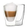 DUOS Doppelwandiges Glas | Thermoglas | 310 Ml | Trinkglas | Espressoglas, Teeglas, Shotglas | Für Heiße Und Kalte Getränke | Borosilikatglas| Hitze- Und Kältebeständig | Handgemacht | Spülmaschinenfest | Schwebe-Effekt