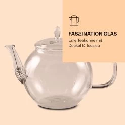 Glaskanne 800 Ml Borosilikatglas Mit Deckel, Teesieb Und Teeblumen -Küchengeräte Verkäufe 10040415 de 0005 logo