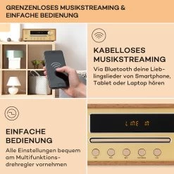 Berklee HiFi Stereo System BT Stereo-Lautsprecher UKW MP3 USB Line-In -Küchengeräte Verkäufe 10040456 de 0004 usp