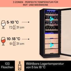 Barossa 123 Duo Weinkühlschrank 123 Fl 226 Ltr 2 Zonen Touch-Steuerung -Küchengeräte Verkäufe 10040721 de 0003 usp