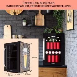 Beersafe 70 Birra Edition Kühlschrank 70 Liter 3 Böden Glas Edelstahl -Küchengeräte Verkäufe 10041178 de 0007 usp
