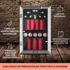 Beersafe 70 Birra Milano Edition Kühlschrank 70 Liter 3 Böden Panoramaglastür Edelstahl -Küchengeräte Verkäufe 10041179 de 0006 usp