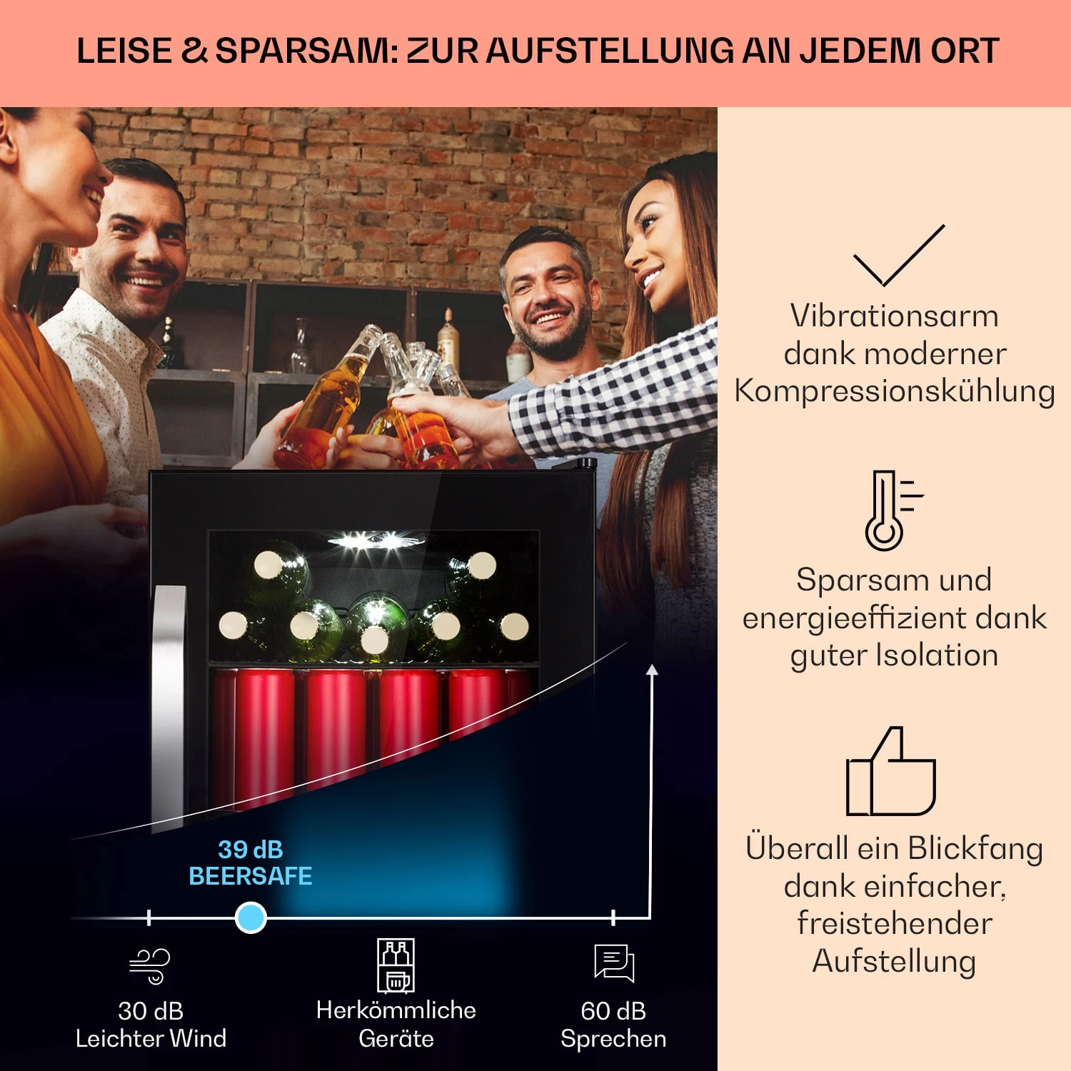 Beersafe 70 Birra Milano Edition Kühlschrank 70 Liter 3 Böden Panoramaglastür Edelstahl 3 Beersafe 70 Birra Milano Edition Kühlschrank 70 Liter 3 Böden Panoramaglastür Edelstahl – Bild 3