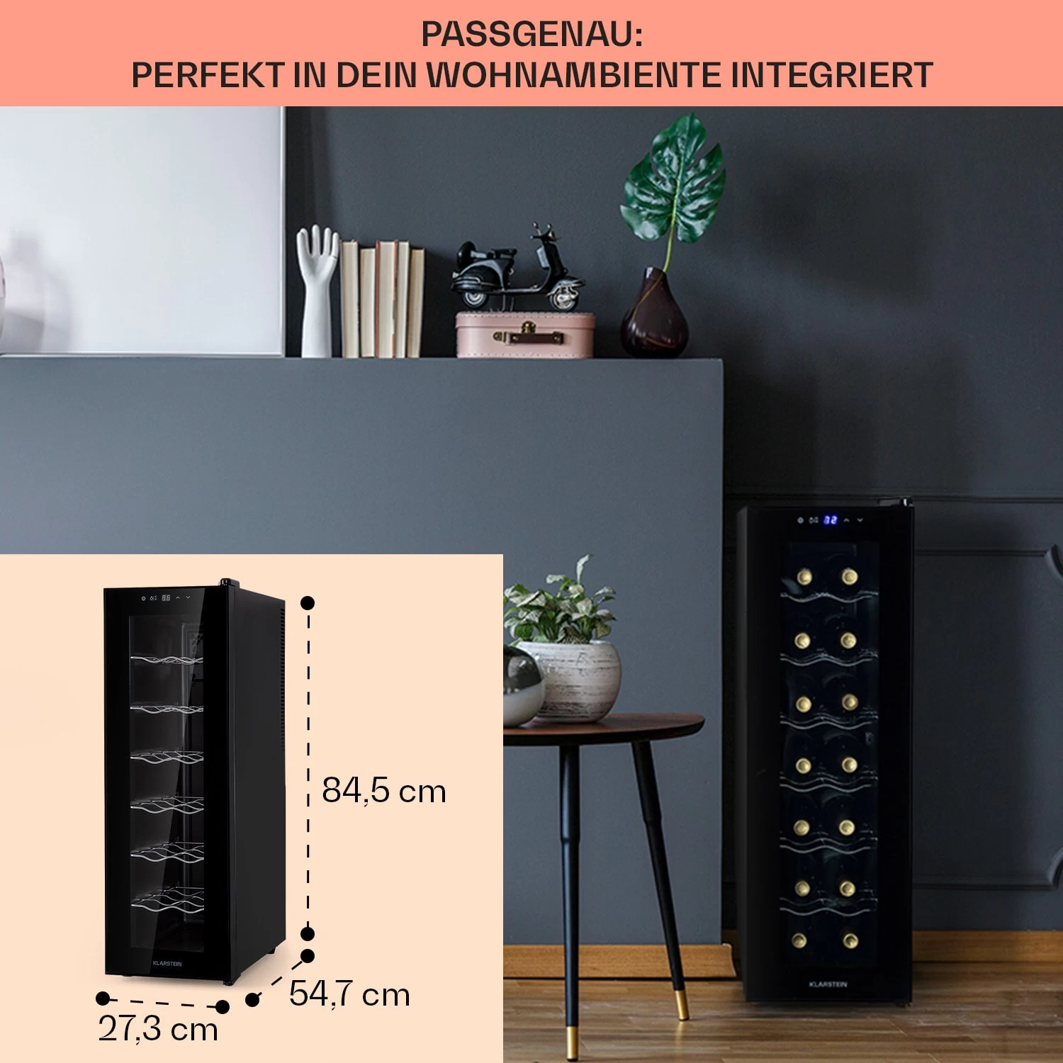 Barolo 14 Slim Uno Weinkühlschrank 46 Ltr 14 Flaschen 11-18°C SingleZone 6 Barolo 14 Slim Uno Weinkühlschrank 46 Ltr 14 Flaschen 11-18°C SingleZone – Bild 6