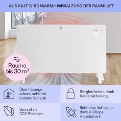 Bansin Crystal Smart Konvektions-Heizgerät 1500W 5 - 50 °C App-Steuerung -Küchengeräte Verkäufe 10041210 de 0004 usp