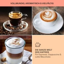BellaVita Kaffeemaschine 3-in-1 1450 W 20 Bar Milchschäumer -Küchengeräte Verkäufe 10041240 de 0007 usp