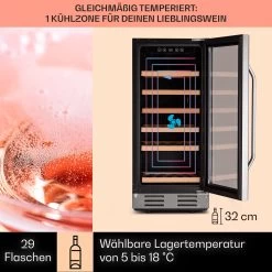 Vinovilla 29 Built-In Weinkühlschrank 81 L / 29 Fl. Glastür Edelstahl -Küchengeräte Verkäufe 10041304 de 0003 logo