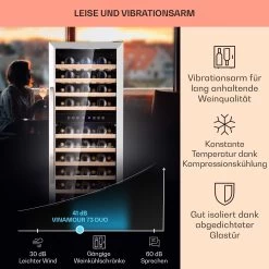 Vinamour 73 Duo Weinkühlschrank 2 Zonen 192 L/73 Flaschen 5-18°C Touch -Küchengeräte Verkäufe 10041314 de 0004 logo