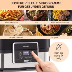 Combo Air Grill-Heißluftfritteuse 5 Programme 1500 Watt 4,5 L Grillkorb 2,5 L Frittierkorb 9 Combo Air Grill-Heißluftfritteuse 5 Programme 1500 Watt 4,5 L Grillkorb 2,5 L Frittierkorb -Küchengeräte Verkäufe 10041330 de 0003 usp