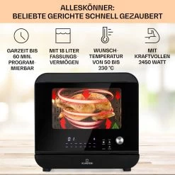 Vita Pro Heißluftfritteuse Dampfgaren 2450 W 18 Ltr 800 Ml Wassertank -Küchengeräte Verkäufe 10041333 de 0003 usp