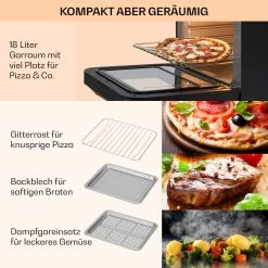 Vita Pro Heißluftfritteuse Dampfgaren 2450 W 18 Ltr 800 Ml Wassertank -Küchengeräte Verkäufe 10041333 de 0006 usp