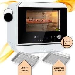 Vita Pro Heißluftfritteuse Dampfgaren 2450 W 18 Ltr 800 Ml Wassertank