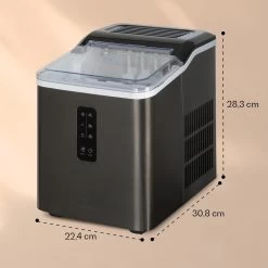 Albaron Supreme Eiswürfelmaschine Bullet 12kg/24h 1,5 Ltr Edelstahl -Küchengeräte Verkäufe 10041360 yy 0007 dimensions