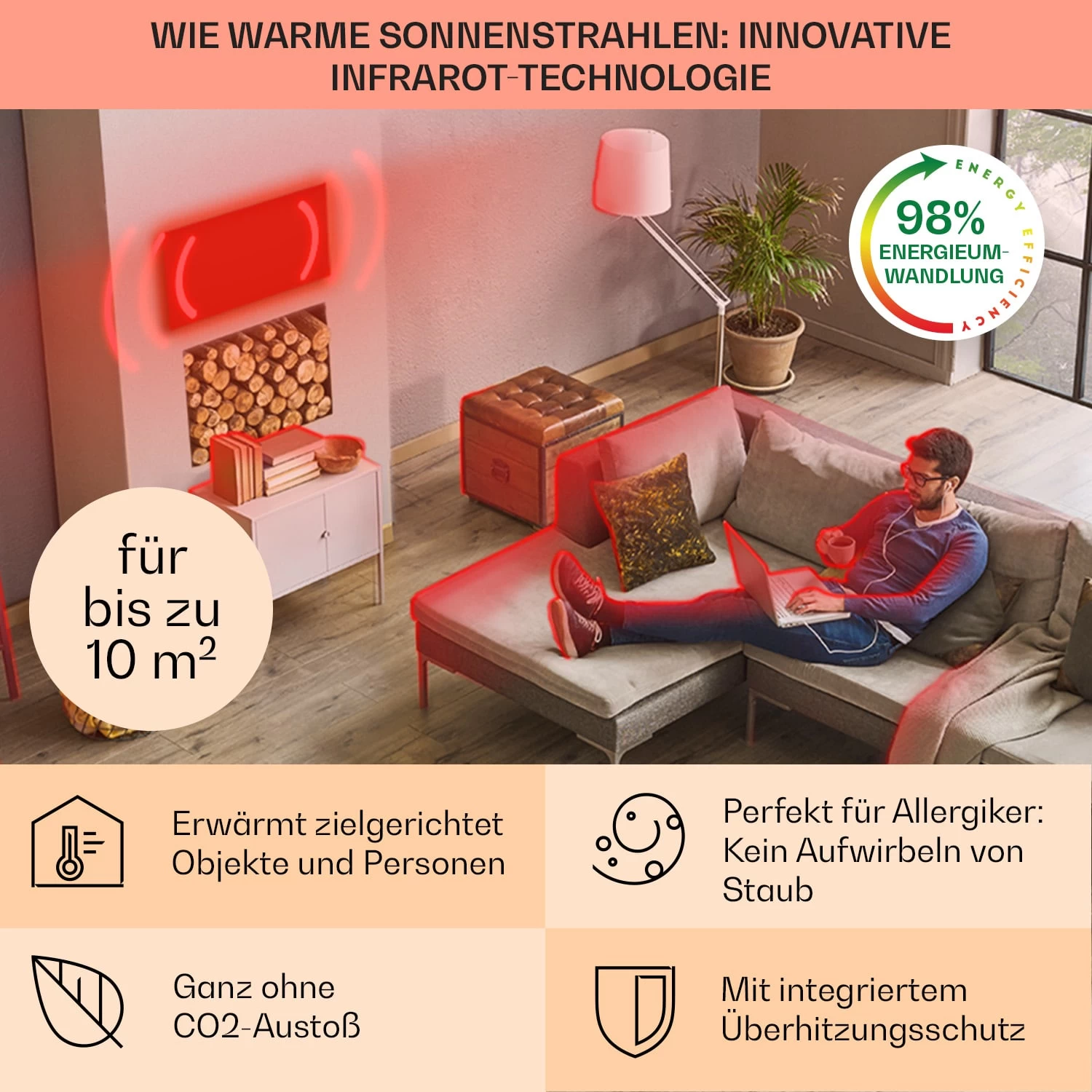 Wonderwall Air Art Smart Infrarotheizung 60x80cm 500W Wandinstallation App-Steuerung Abstrakt 3 Wonderwall Air Art Smart Infrarotheizung 60x80cm 500W Wandinstallation App-Steuerung Abstrakt – Bild 3