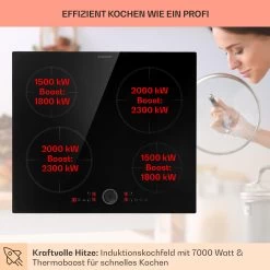 Magnichef 4 Einbaukochfeld Induktion 4 Zonen 7000W Glaskeramik -Küchengeräte Verkäufe 10041380 de 0003 usp