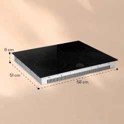 Magnichef 4 Einbaukochfeld Induktion 4 Zonen 7000W Glaskeramik -Küchengeräte Verkäufe 10041380 yy 0009 dimensions