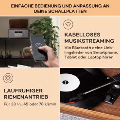 Bella Ann Stereoanlage Plattenspieler Radio DAB+/UKW USB Bluetooth -Küchengeräte Verkäufe 10041388 de 0004 usp