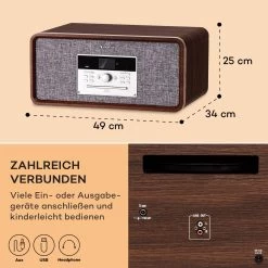 Bella Ann Stereoanlage Plattenspieler Radio DAB+/UKW USB Bluetooth -Küchengeräte Verkäufe 10041388 de 0006 usp