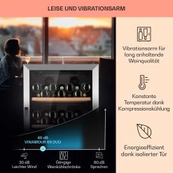 Vinamour 66 Duo Weinkühlschrank 2 Zonen 204 L/79 Flaschen 5-18°C Touch -Küchengeräte Verkäufe 10041394 de 0004 usp