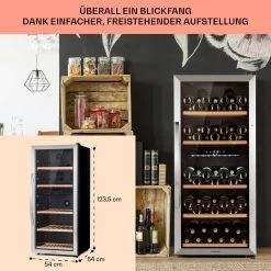 Vinamour 66 Duo Weinkühlschrank 2 Zonen 204 L/79 Flaschen 5-18°C Touch -Küchengeräte Verkäufe 10041394 de 0006 usp