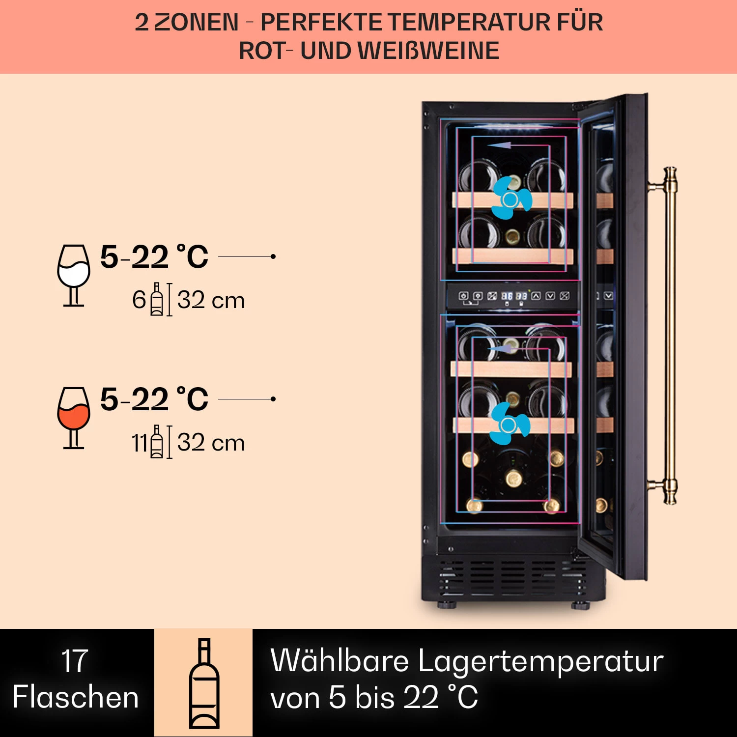 Vinovilla 17 Built-in Duo Vilhelmine Edition Weinkühlschrank 17 Fl. 3 Vinovilla 17 Built-in Duo Vilhelmine Edition Weinkühlschrank 17 Fl. – Bild 3