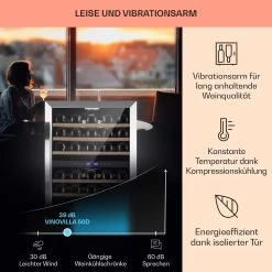 Vinovilla 50 Duo Zweizonen-Weinkühlschrank 53l 17 Fl. 3-Farben Glastür -Küchengeräte Verkäufe 10041900 de 0004 usp