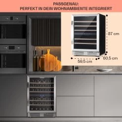 Vinovilla 50 Duo Zweizonen-Weinkühlschrank 53l 17 Fl. 3-Farben Glastür -Küchengeräte Verkäufe 10041900 de 0006 usp