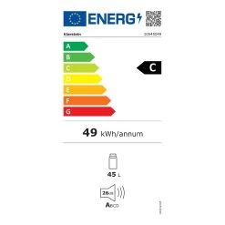 Happy Hour 45 Mini-Kühlschrank Minibar Getränkekühlschrank 45 L 26 DB -Küchengeräte Verkäufe 10045049 energy label