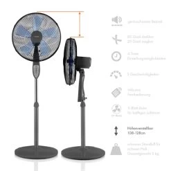 Summerjam Standventilator 2er-Set Standlüfter 50W 3 Stufen Grau -Küchengeräte Verkäufe 60002059 yy 0006 logo Klarstein Summerjam Standventilator grau reedit