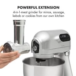 Curve Plus Küchenmaschinen-Set | 5l | 4-in-1 Fleischwolf | Silber 17 Curve Plus Küchenmaschinen-Set | 5l | 4-in-1 Fleischwolf | Silber -Küchengeräte Verkäufe 60002330 yy 0008 logo Klarstein Curve Plus Kuechenmaschinen Set silber reedit