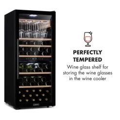 Barossa 102 Duo Weinkühlschrank-Set 2 Zonen 102 Fl. Weinglasregal 12 Barossa 102 Duo Weinkühlschrank-Set 2 Zonen 102 Fl. Weinglasregal -Küchengeräte Verkäufe 60002419 yy 0009 logo Klarstein Barossa 102D Weinglas Regal Echtholz