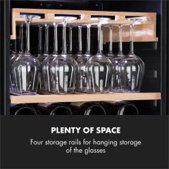 Barossa 102 Duo Weinkühlschrank-Set 2 Zonen 102 Fl. Weinglasregal 13 Barossa 102 Duo Weinkühlschrank-Set 2 Zonen 102 Fl. Weinglasregal -Küchengeräte Verkäufe 60002419 yy 0010 logo Klarstein Barossa 102D Weinglas Regal Echtholz