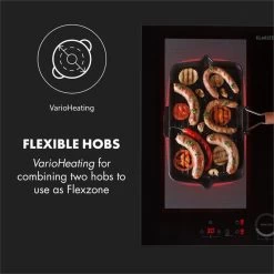 Kalahari Delicatessa Einbau-Ofen-Set Induktion 7000W 68Ltr Schwarz Edelstahl -Küchengeräte Verkäufe 60002585 yy 0008 logo Klarstein Delicatessa 60 Einbaukochfeld schwarz