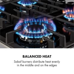 Kalahari Ignito Einbau-Ofen-Set Elektro / Gas 68Ltr Schwarz Edelstahl -Küchengeräte Verkäufe 60002586 yy 0008 logo Klarstein Ignito 4 Zonen Gaskochfeld schwarz