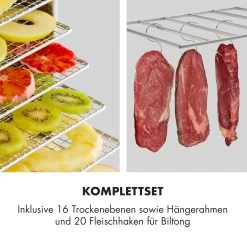 Master Jerky 16 Dörrautomat + Fleischhaken Set 1500W 40-90 °C 15h-Timer Edelstahl Silber 11 Master Jerky 16 Dörrautomat + Fleischhaken Set 1500W 40-90 °C 15h-Timer Edelstahl Silber -Küchengeräte Verkäufe 60002668 de 0003 logo