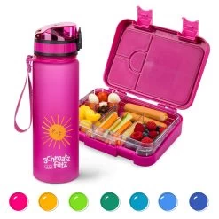 Schmatzfatz Frühstücksset Lunchbox & Trinkflasche Tritan Dicht BPA-frei